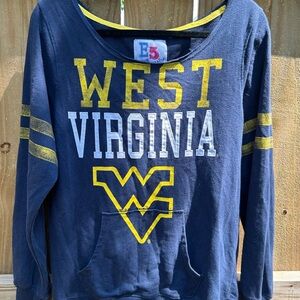 West Virginia E5 College Classics Women's XL Navy and Yellow Sweatshirt
